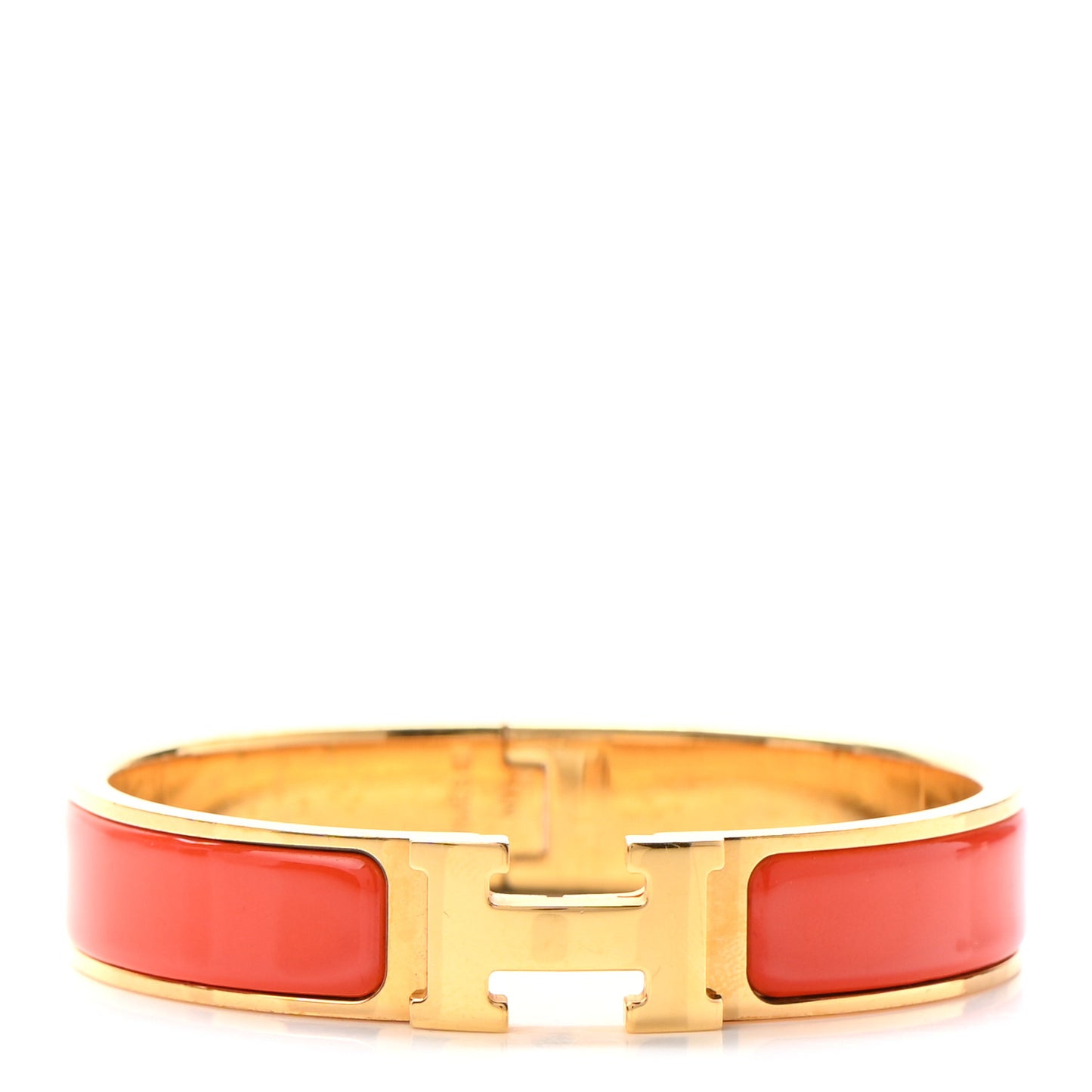 Enamel Narrow Clic Clac H Bracelet PM Orange