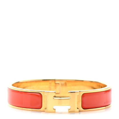 Hermes Enamel Narrow Clic Clac H Bracelet PM Orange 1 of 7