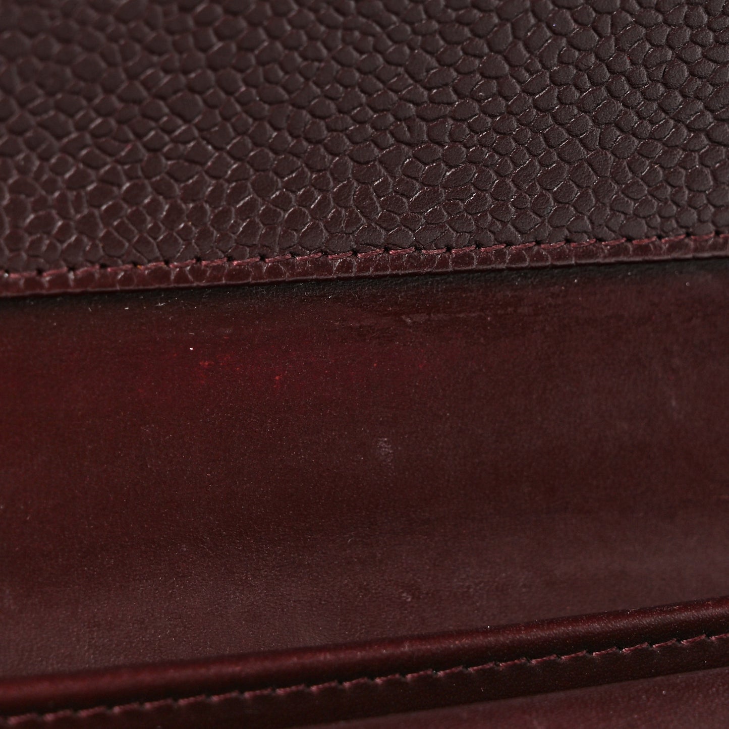 Caviar Quilted Large Flap Wallet Burgundy