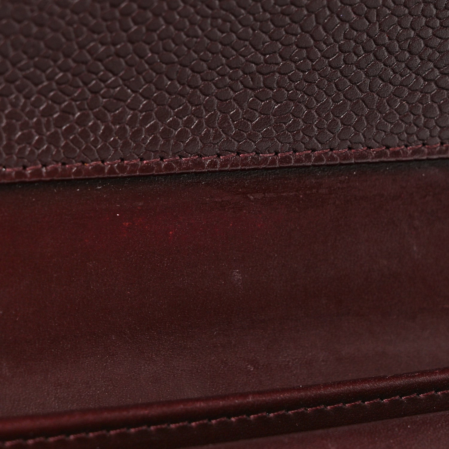 Chanel Caviar Quilted Large Flap Wallet Burgundy 10 of 12