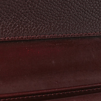 Chanel Caviar Quilted Large Flap Wallet Burgundy 10 of 12