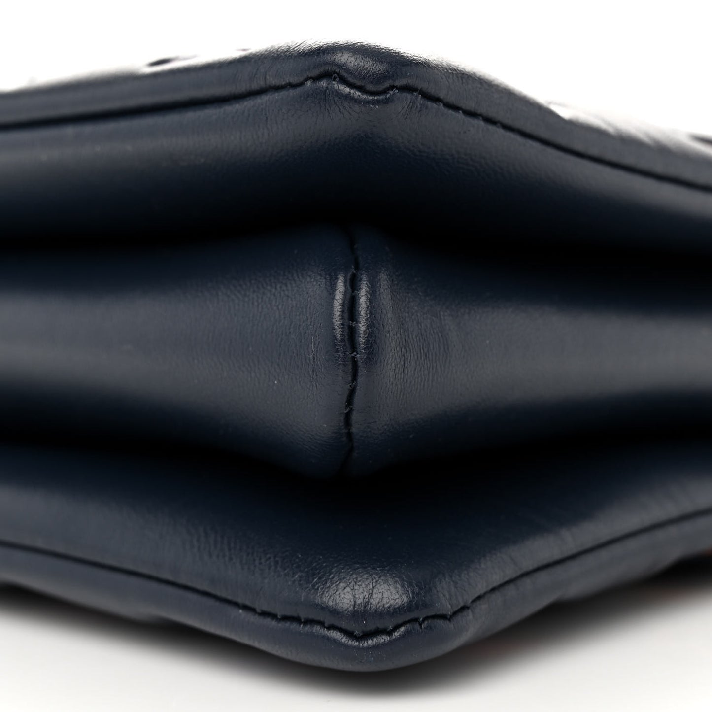 Lambskin Embossed Monogram LV Garden Coussin MM Navy Blue
