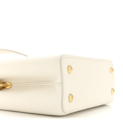 Louis Vuitton Taurillon Small Chain My Capucines Snow 8 of 10
