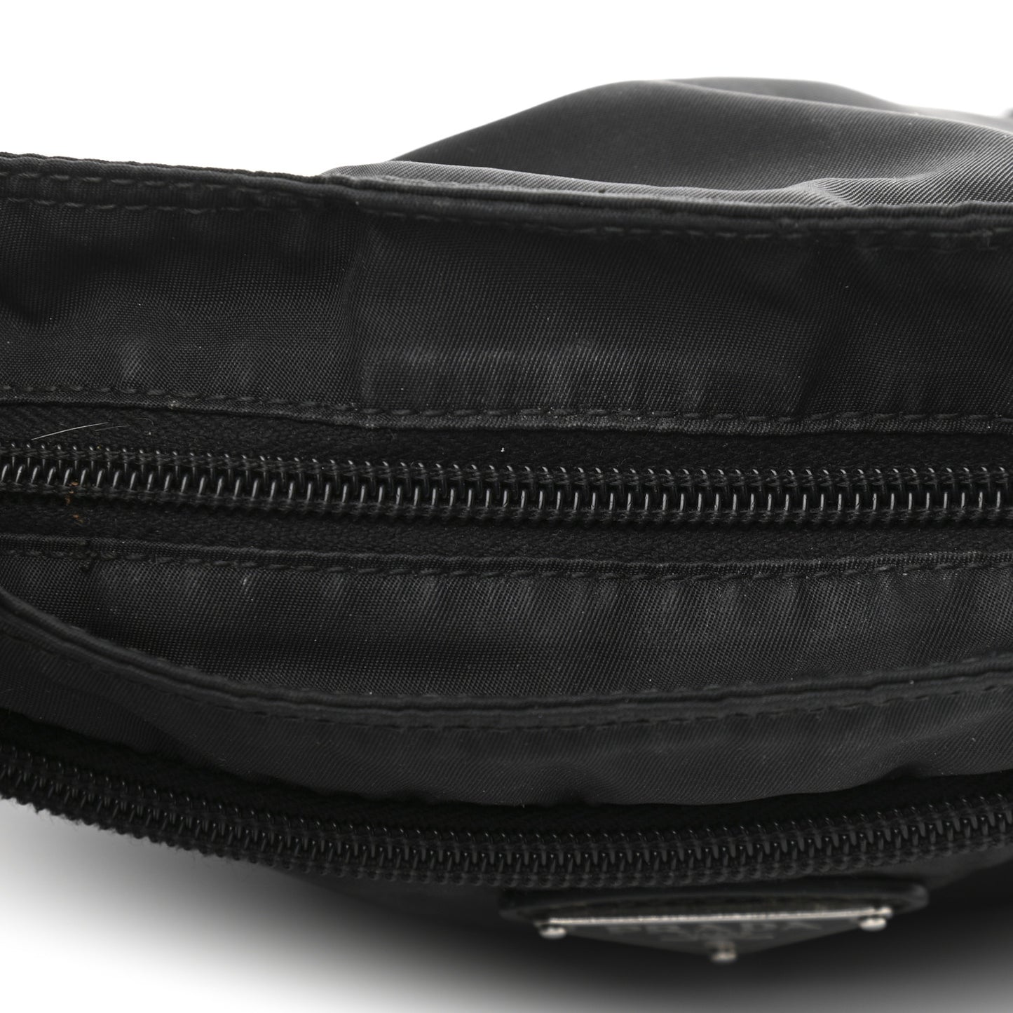 Nylon Vela Small Flat Messenger Bag Black