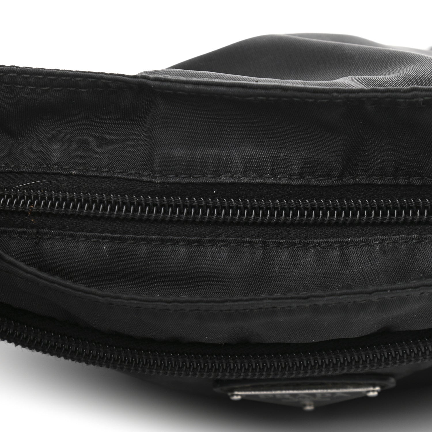 Prada Nylon Vela Small Flat Messenger Bag Black 11 of 13