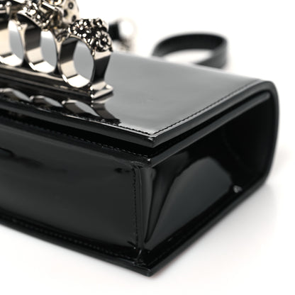 Alexander McQueen Patent Jeweled Satchel Black 9 of 9