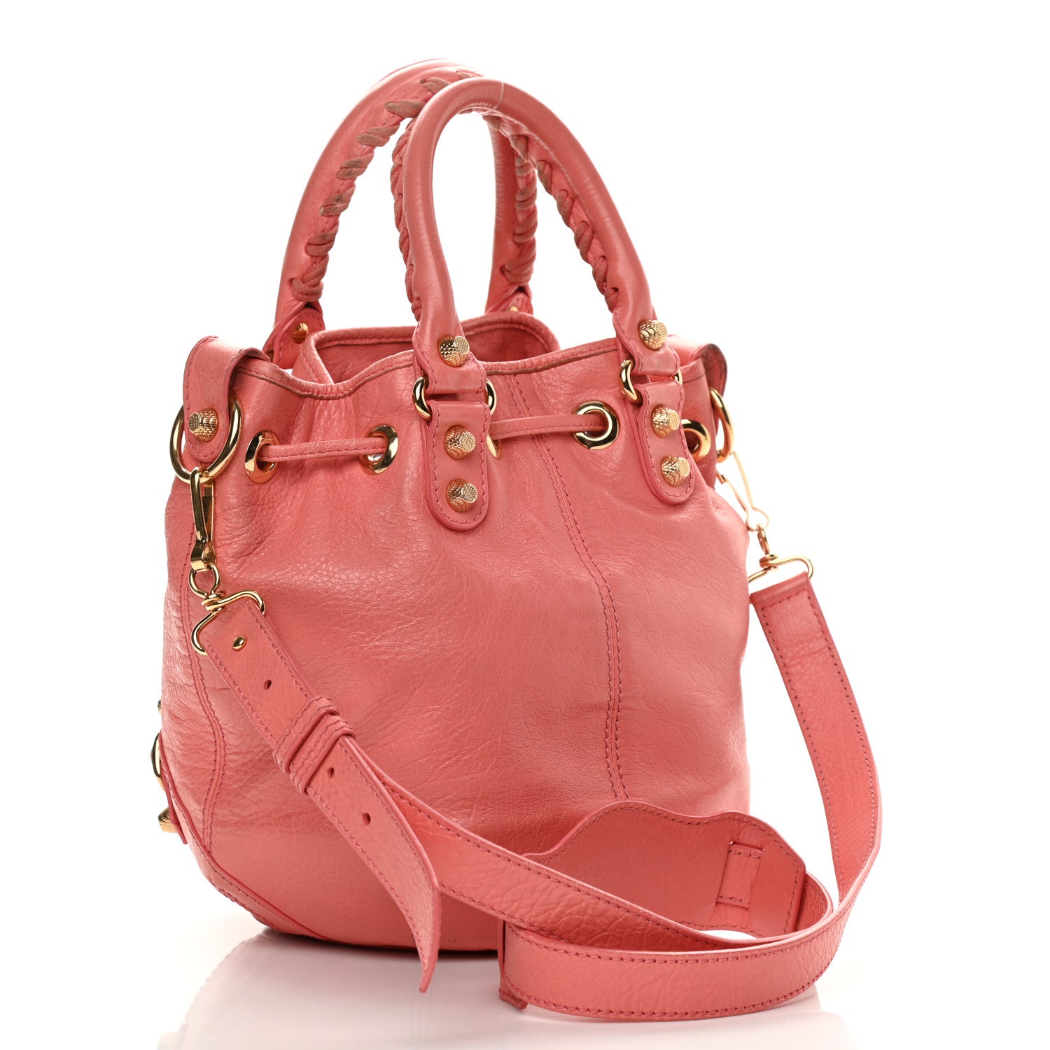 Balenciaga Agneau Giant 12 Gold Hardware Mini Pompon Rose Azalee 3 of 18
