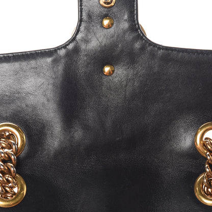 Gucci Calfskin Matelasse Mini GG Marmont Shoulder Bag Black 14 of 15