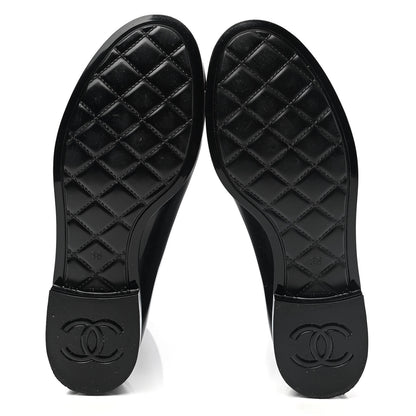 Chanel Rubber Rain Boots 38 Black 5 of 9