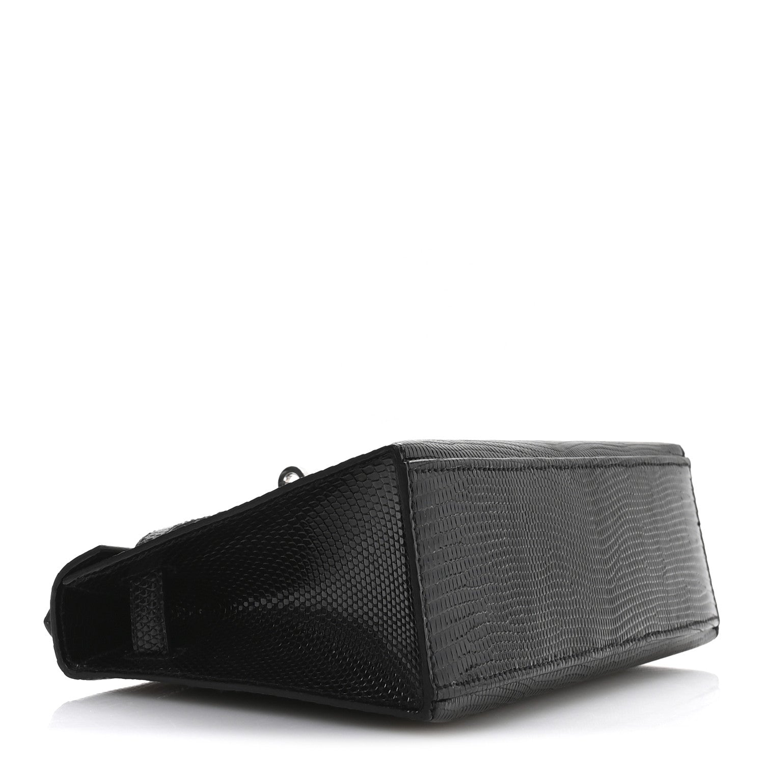 Hermes Lizard Kelly Pochette Clutch Black 4 of 8