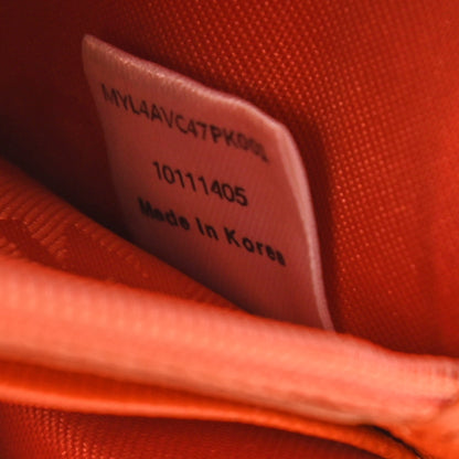 MCM Visetos Zip Around Wallet Pink 7 of 8