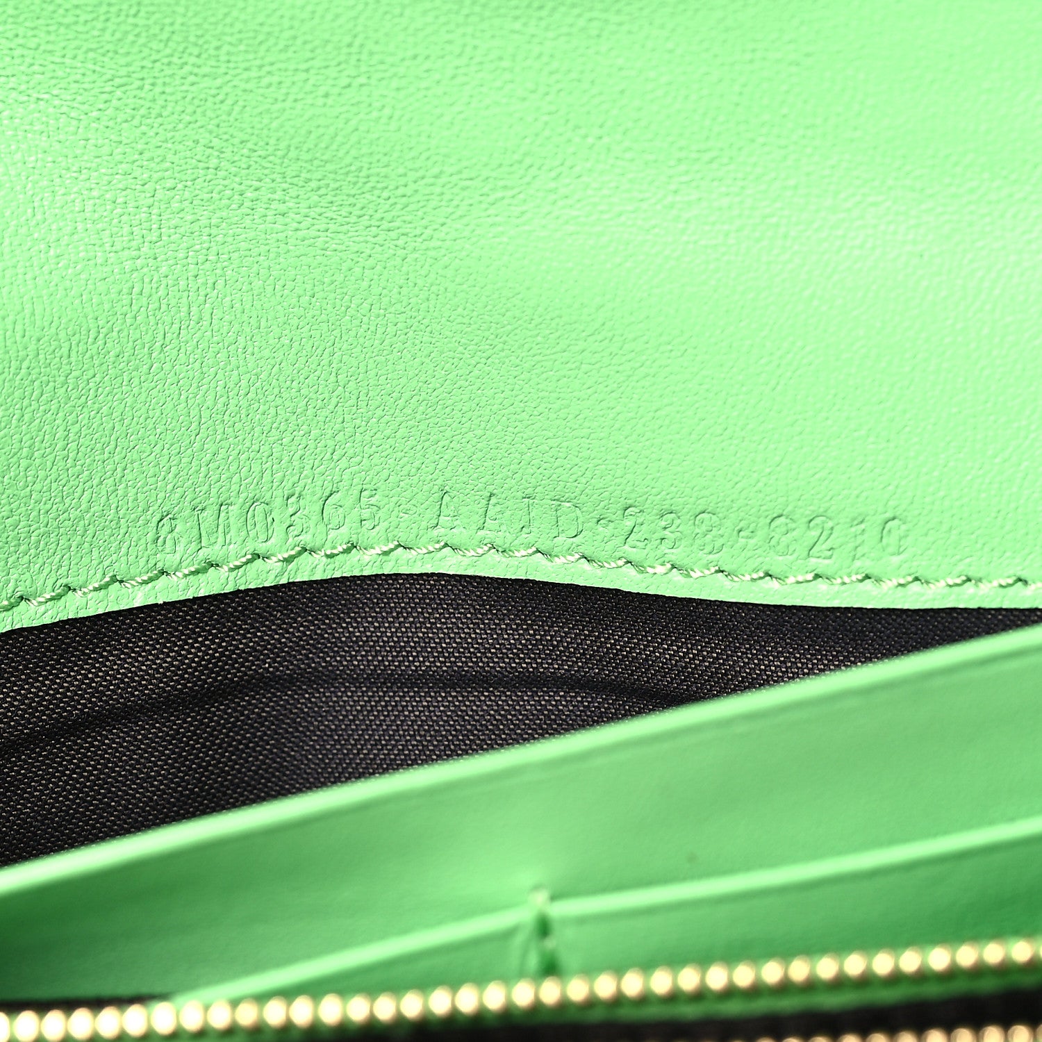 Fendi Nappa Matisse FF Embossed Continental Wallet On Chain Edamame 6 of 6