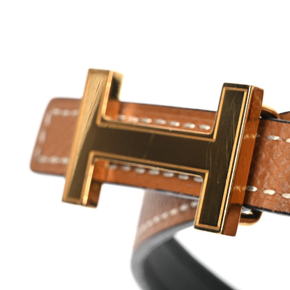 Hermes Swift Epsom 13mm Focus Belt 85 34 Black Gold 8 of 8