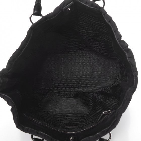 Tessuto Nylon Gaufre Tote Black