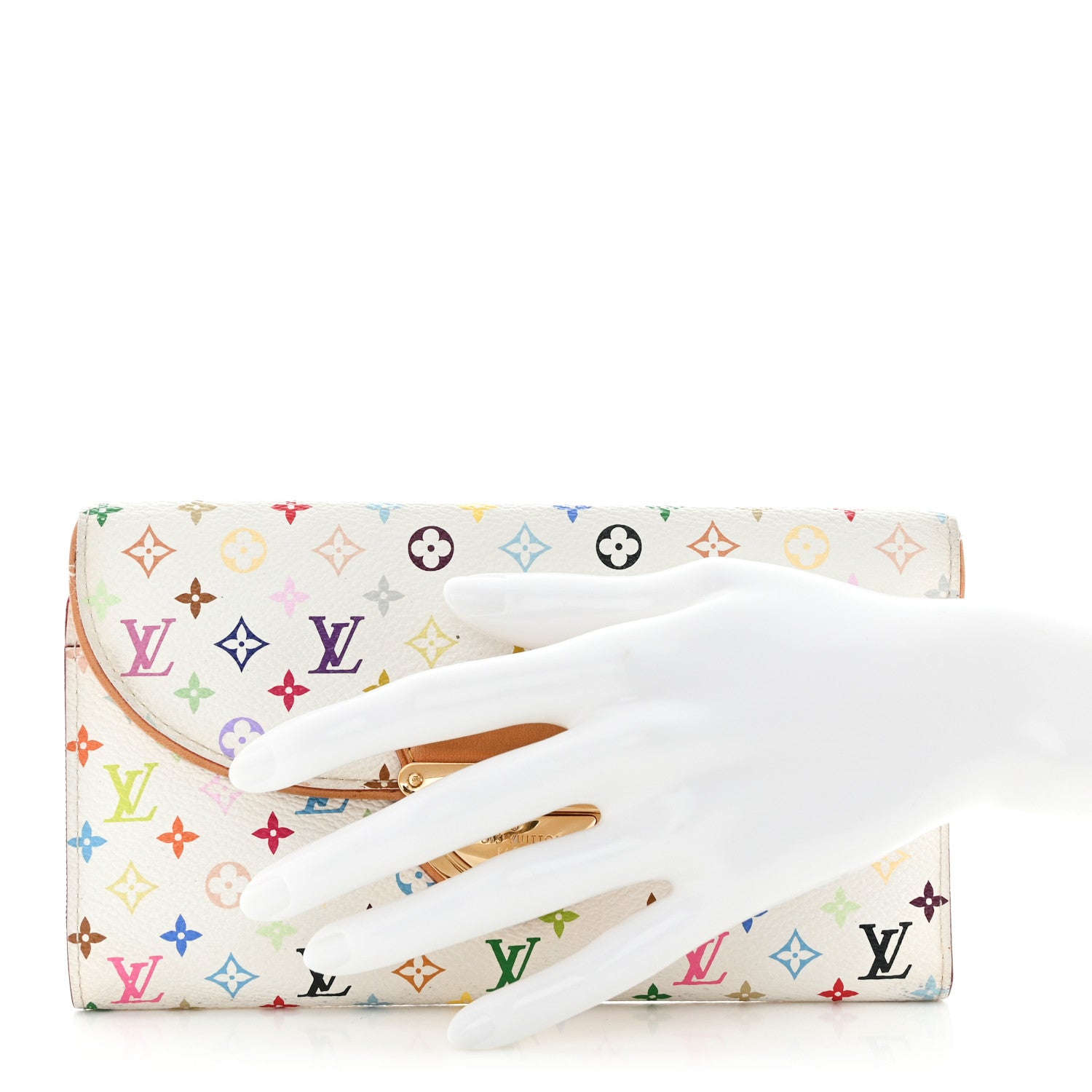 Louis Vuitton Monogram Multicolor Eugenie Wallet White 2 of 14