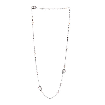John Hardy Sterling Silver Pearl Ruby Naga Dragon Sautoir Necklace 3 of 4