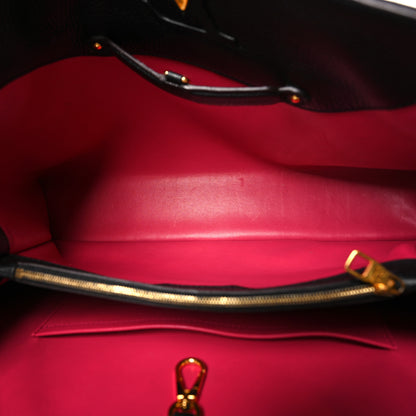 Louis Vuitton Taurillon Capucines GM Black Fuchsia 5 of 11