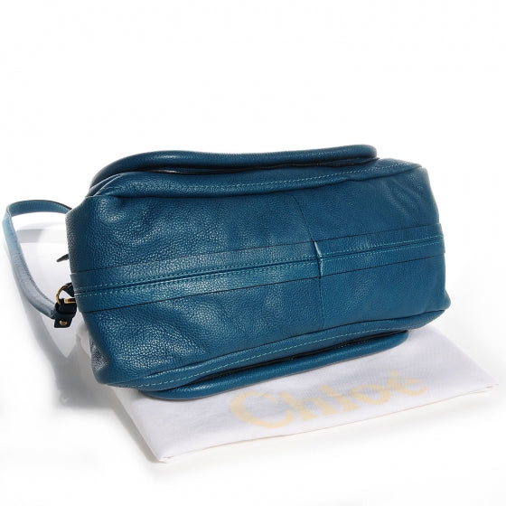 Chloe Calfskin Medium Military Paraty Peacock Blue 5 of 13