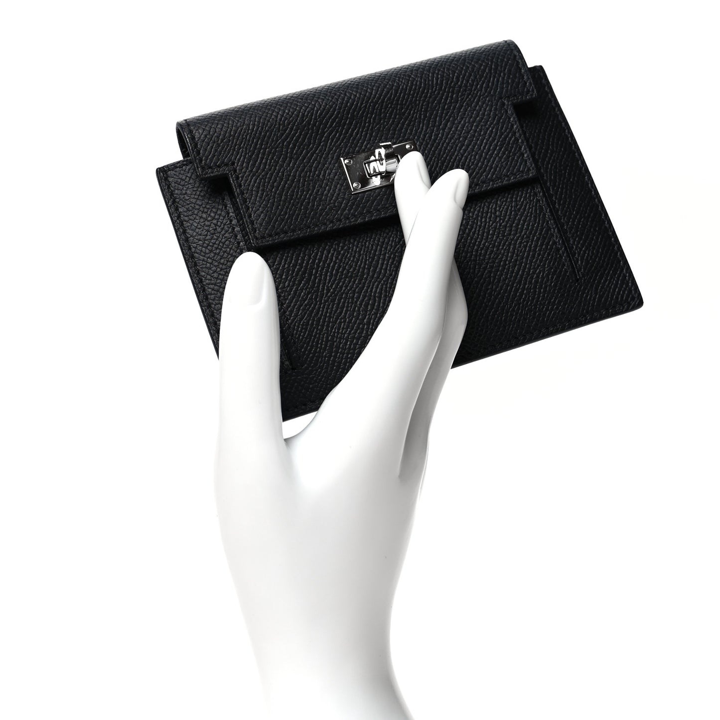 Epsom Kelly Pocket Compact Wallet Black