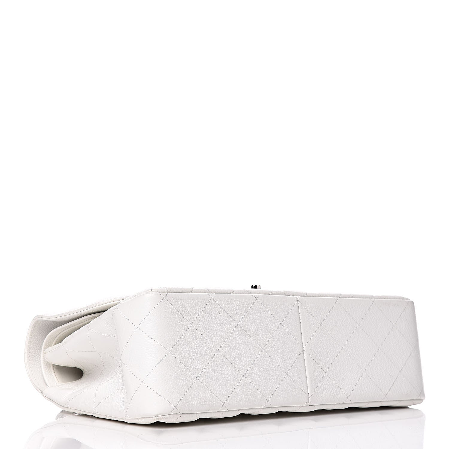 Chanel Caviar Quilted Jumbo Double Flap White 4 of 10