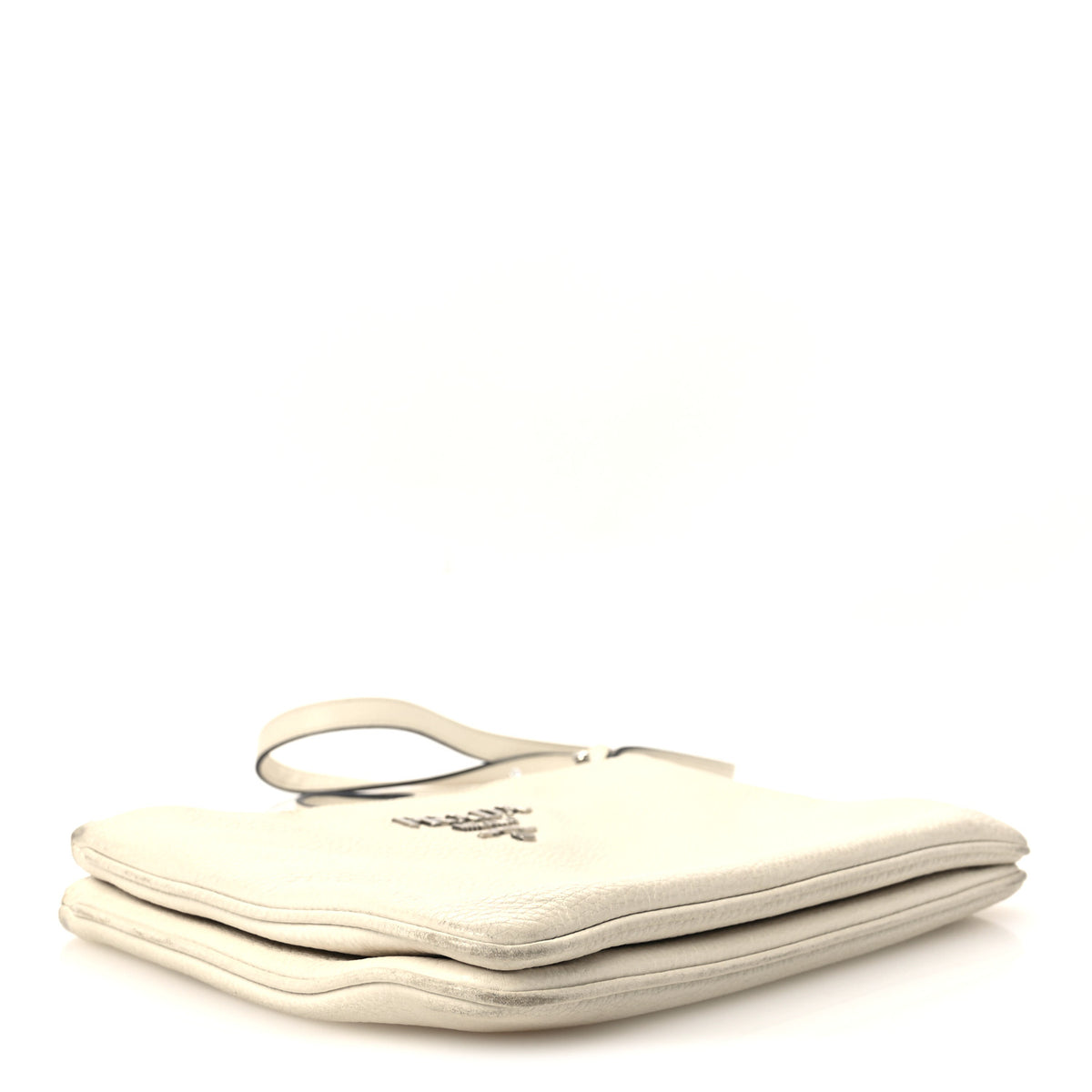 Vitello Phenix Double Zip Crossbody Bag Bianco