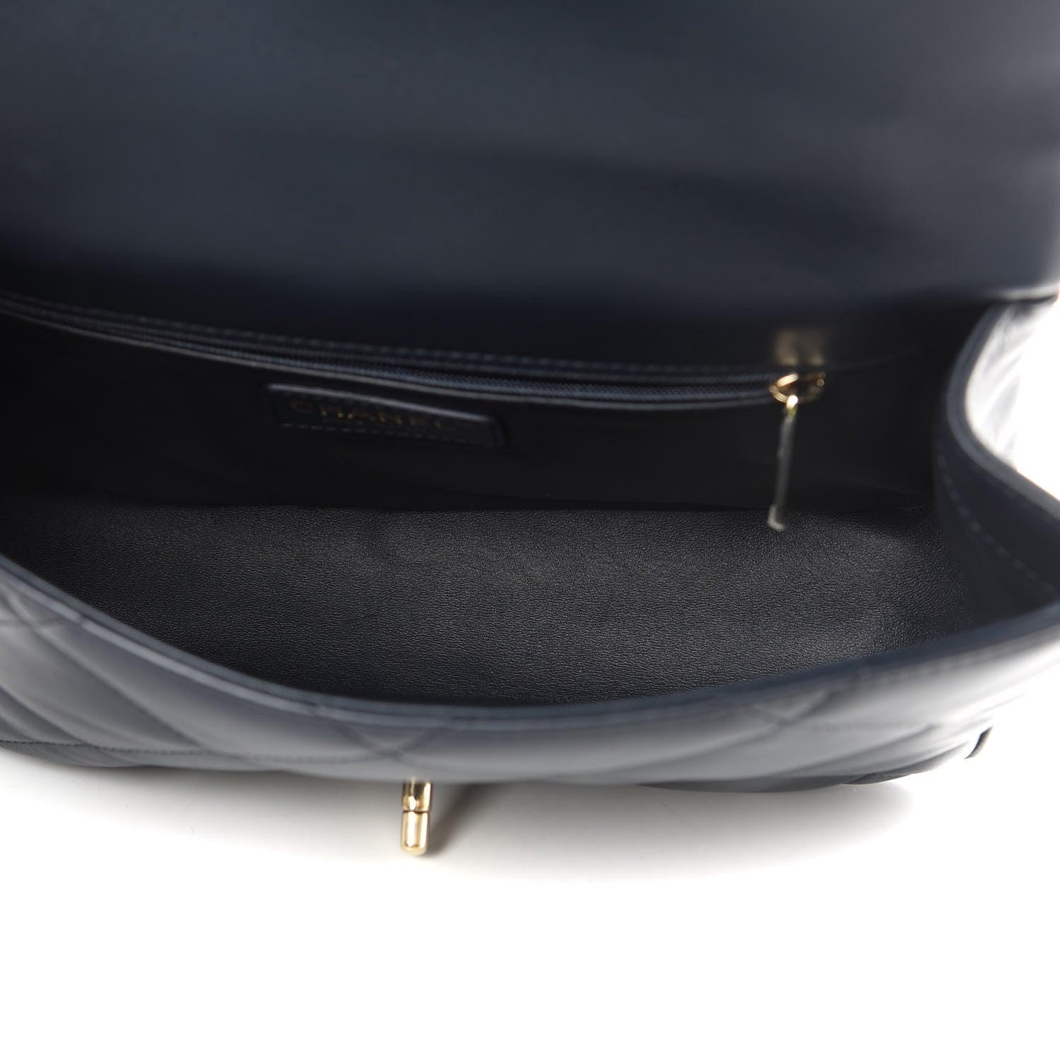 Chanel Lambskin Quilted Easy Carry Flap Navy 5 of 11