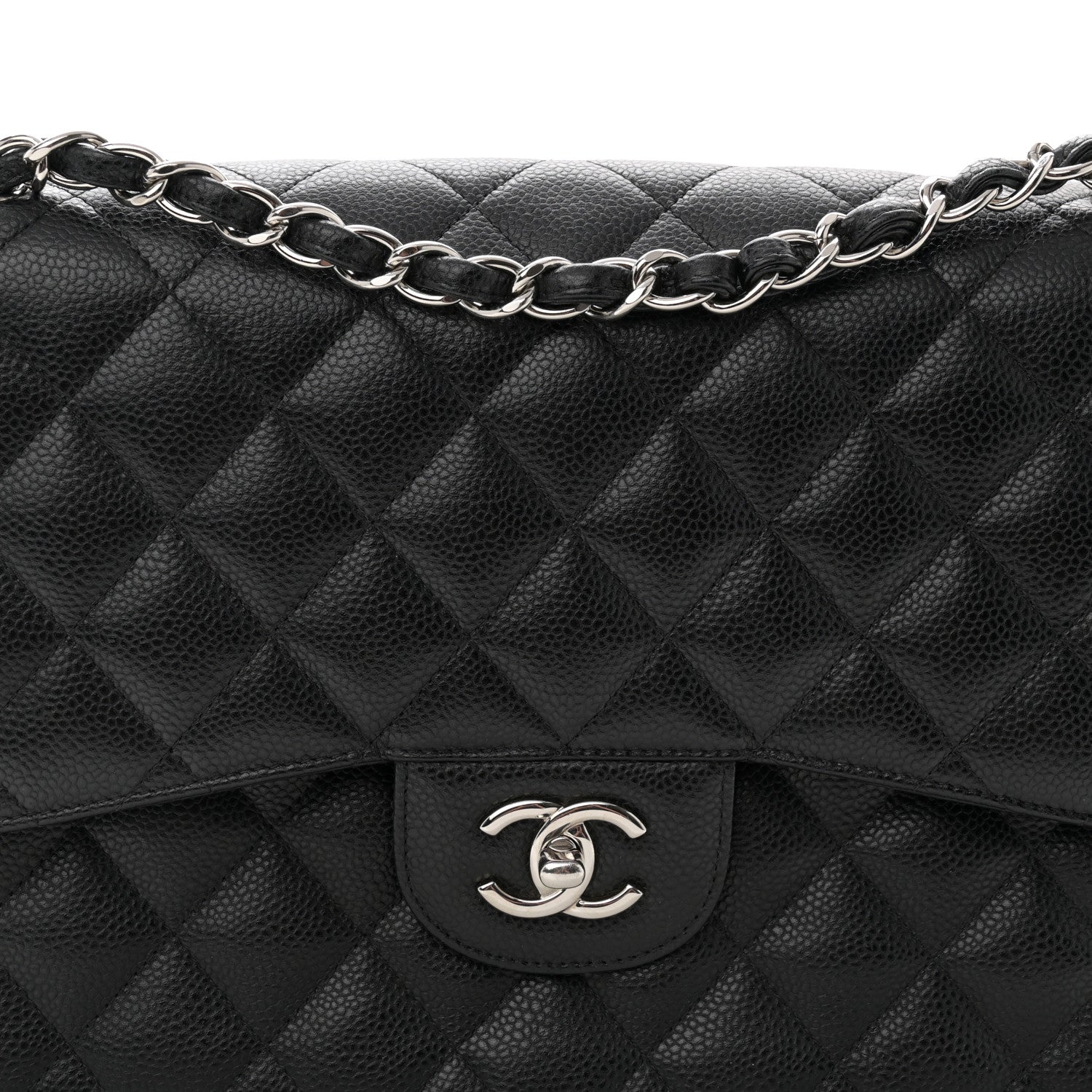 Chanel Caviar Quilted Jumbo Double Flap Black 8 of 10