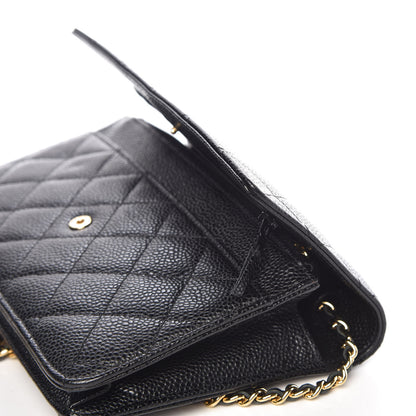 Chanel Caviar Quilted Wallet On Chain WOC Black 13 of 15