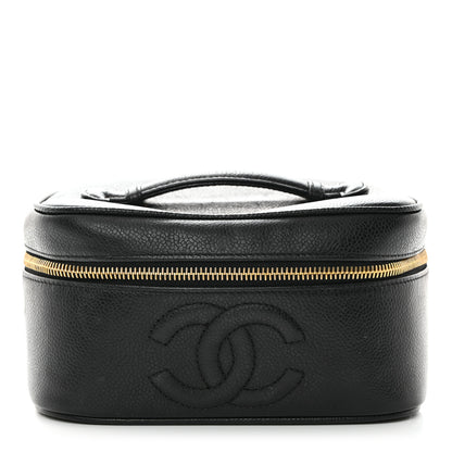 Chanel Caviar CC Vanity Cosmetic Case Black 1 of 11