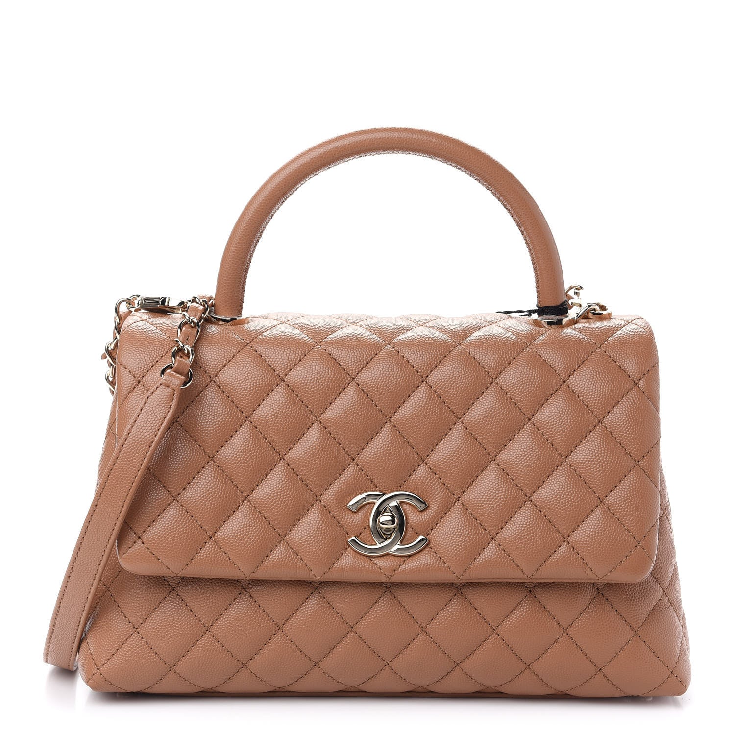 Chanel Caviar Quilted Small Coco Handle Flap Brown 1 of 9