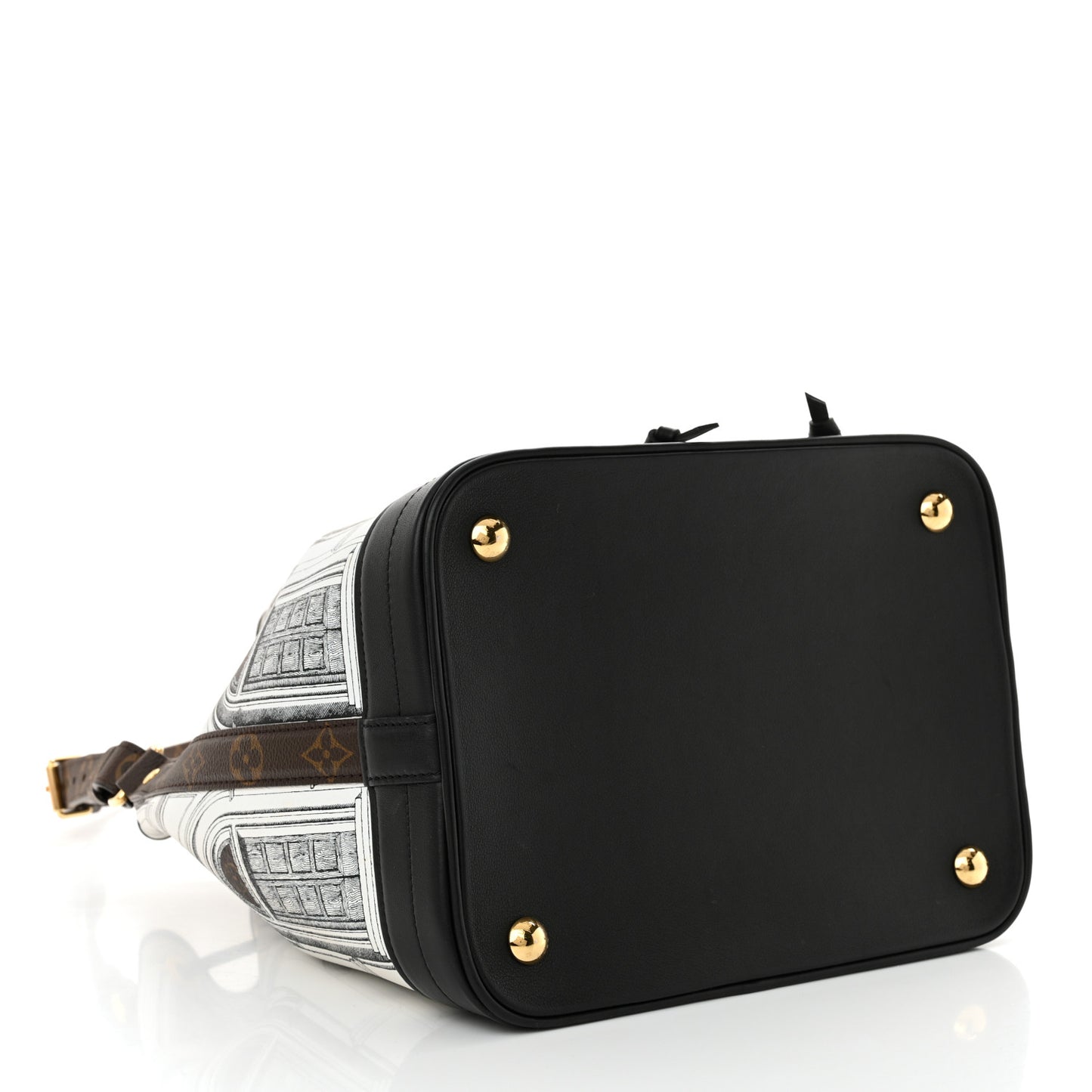 X FORNASETTI Calfskin Architettura Noe MM Black White
