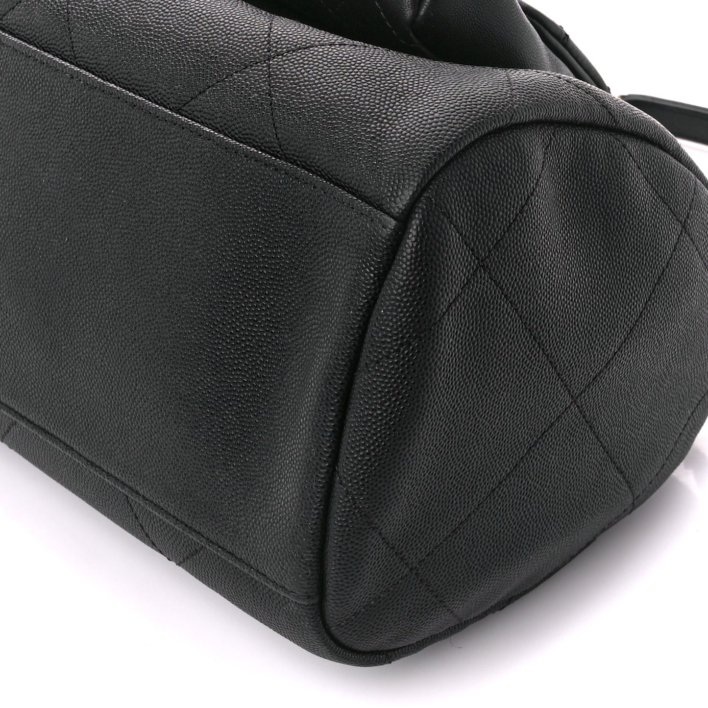 Caviar Lambskin Quilted In The Loop Bowling Bag Black
