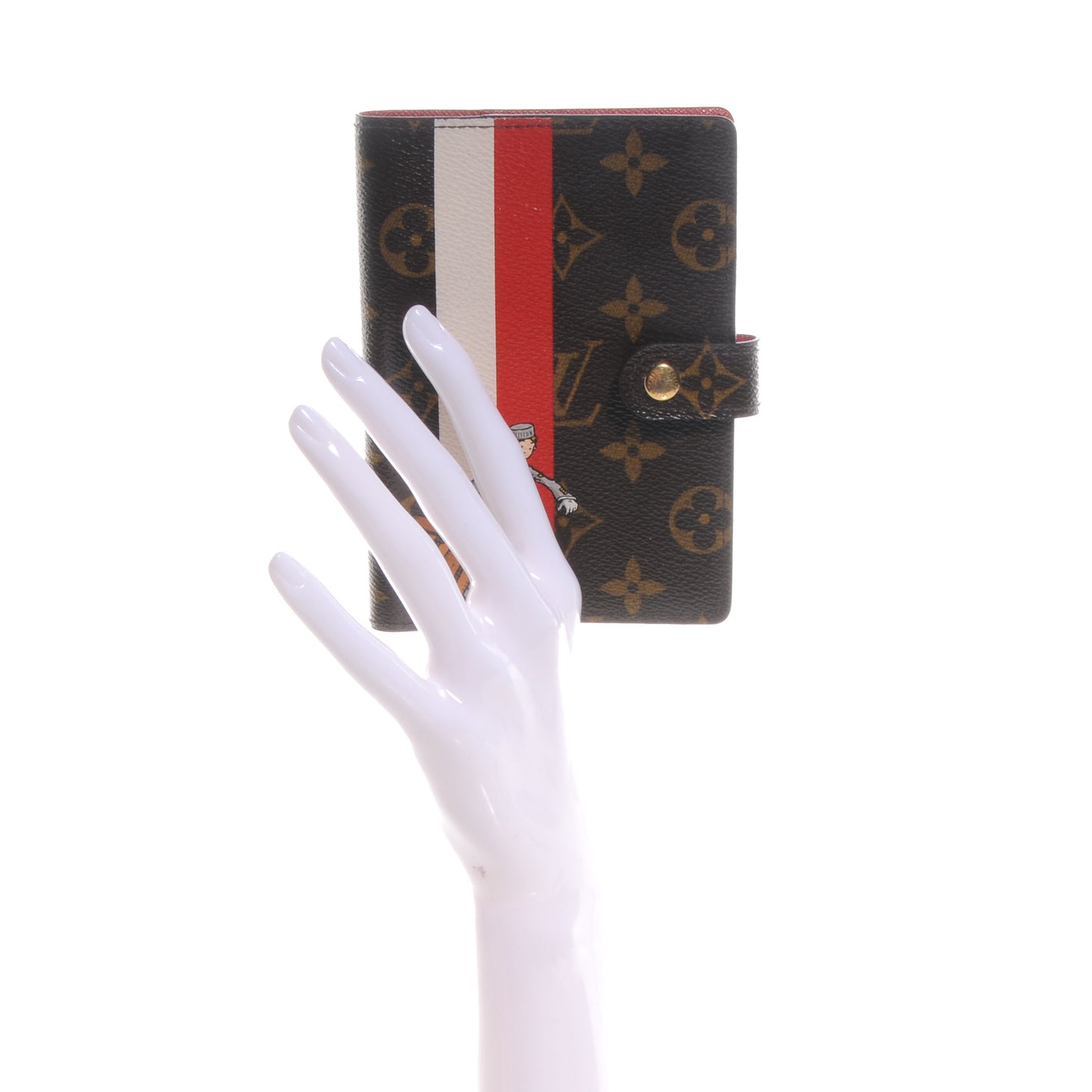Monogram Groom Small Ring Agenda Red