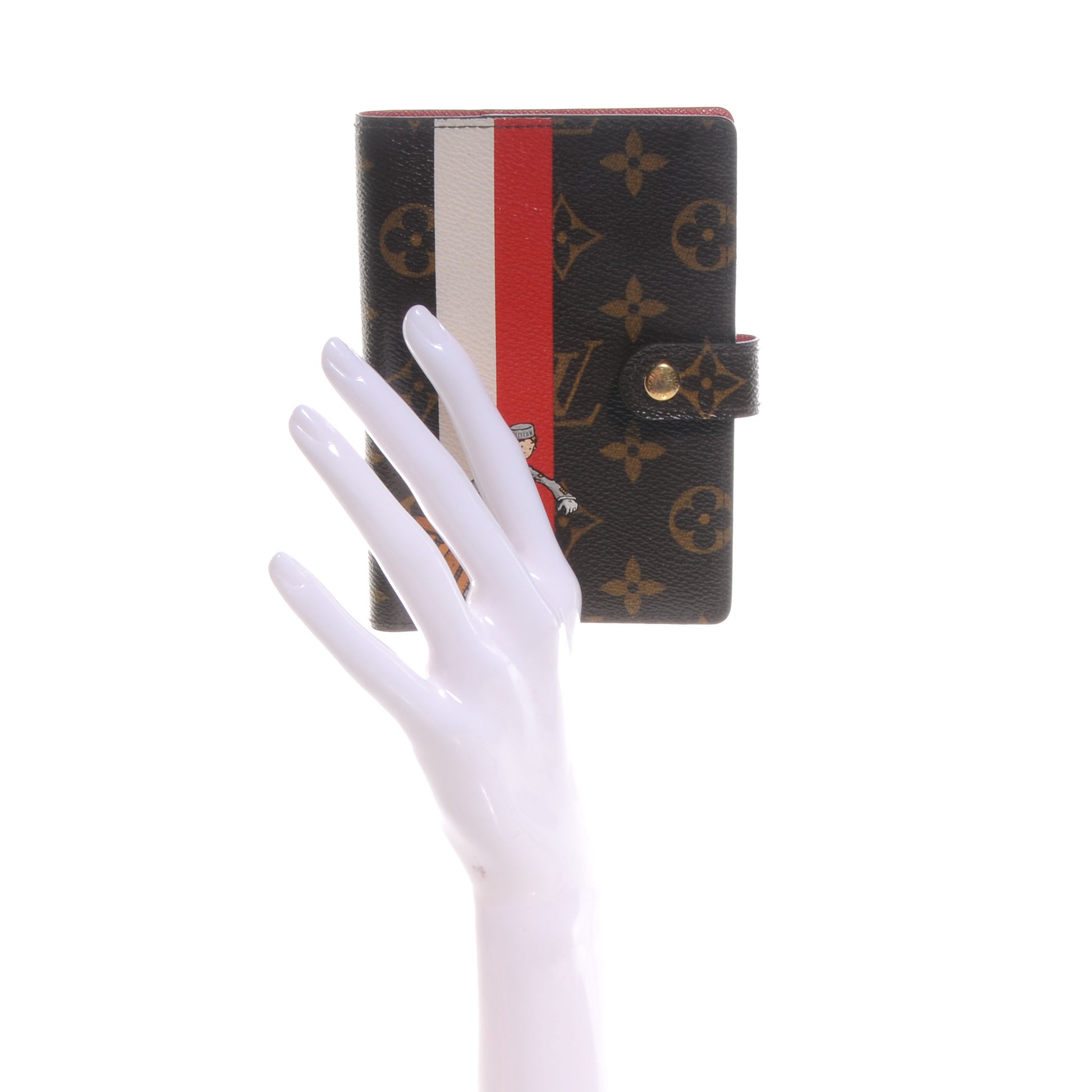 Louis Vuitton Monogram Groom Small Ring Agenda Red 2 of 8