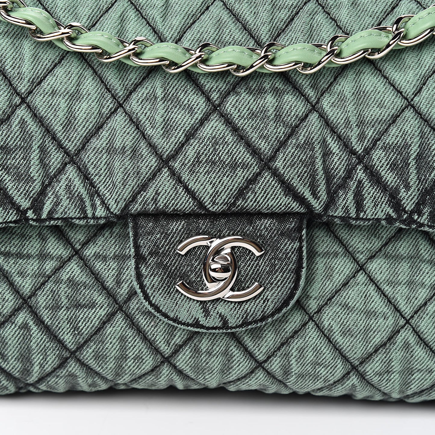 Denim Quilted Denimpression Flap Green Black