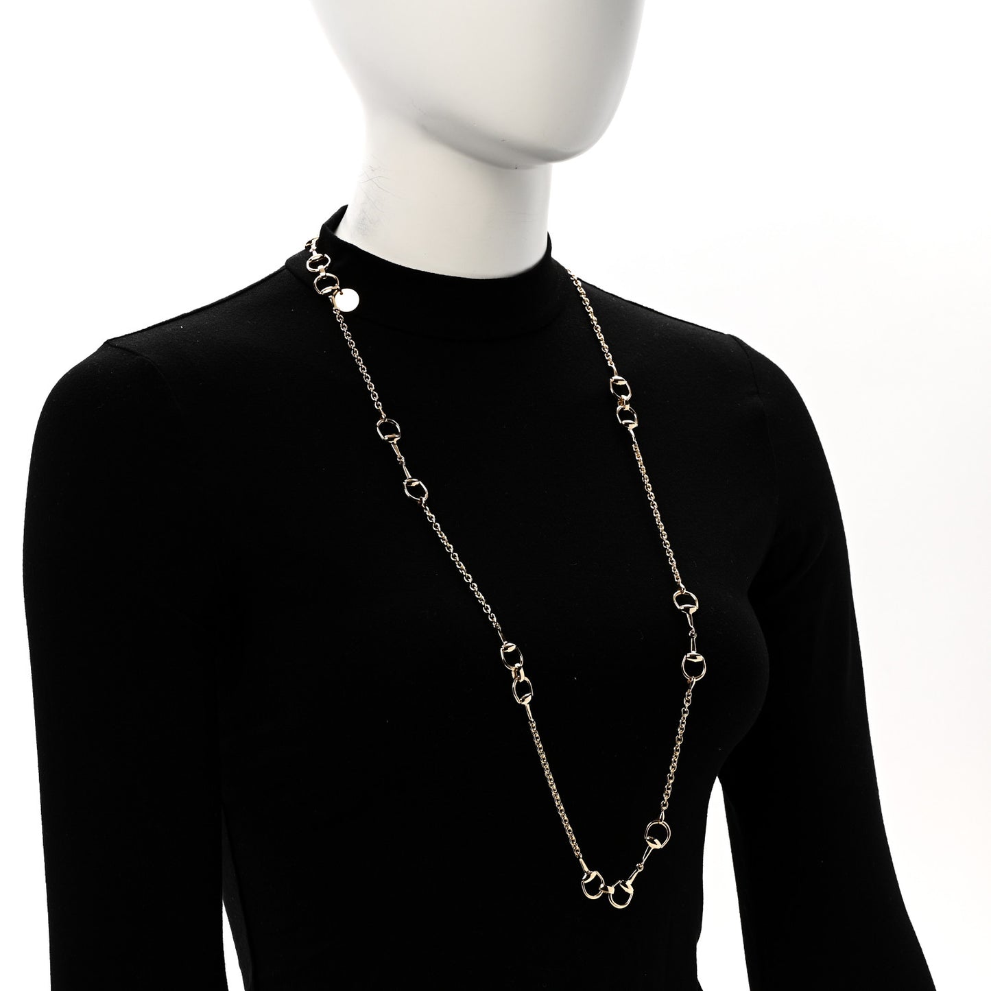 18K Yellow Gold Horsebit Link Necklace