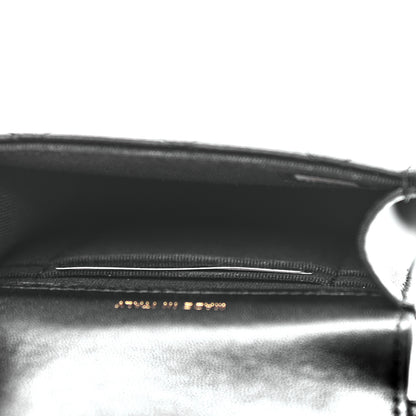 Chanel Lambskin Quilted Pearl Phone Holder With Chain Black 5 of 12