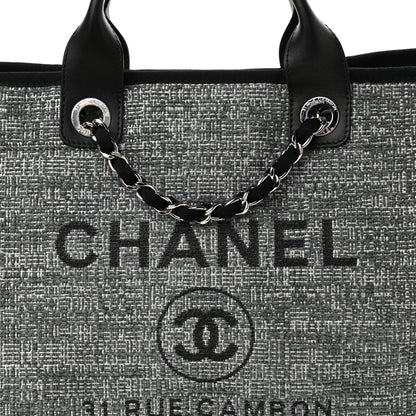 Chanel Canvas Medium Deauville Tote Charcoal 8 of 11