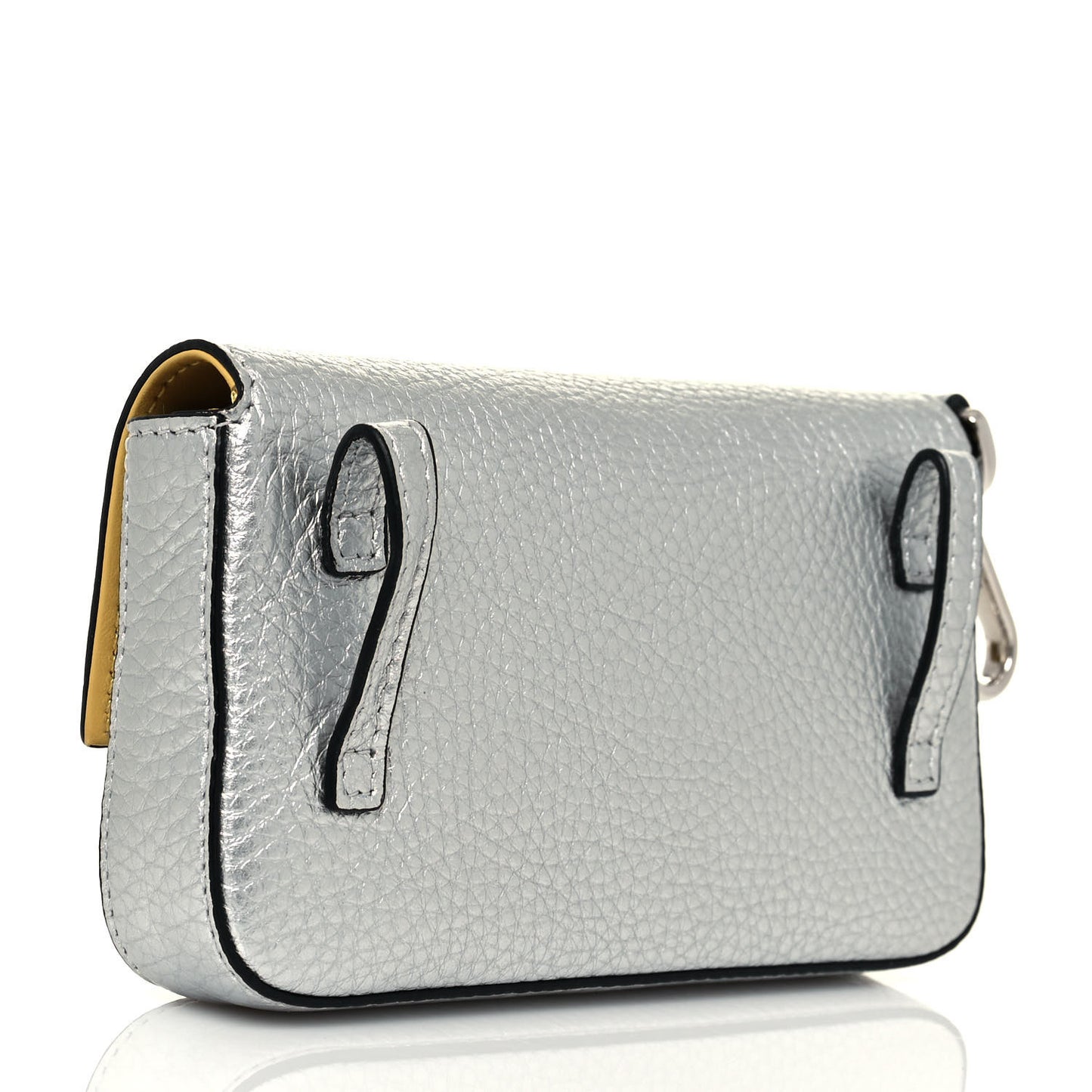Cuoio Romano Lux Selleria Micro Belt Baguette Charm Argento