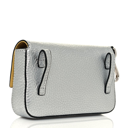 Fendi Cuoio Romano Lux Selleria Micro Belt Baguette Charm Argento 3 of 13