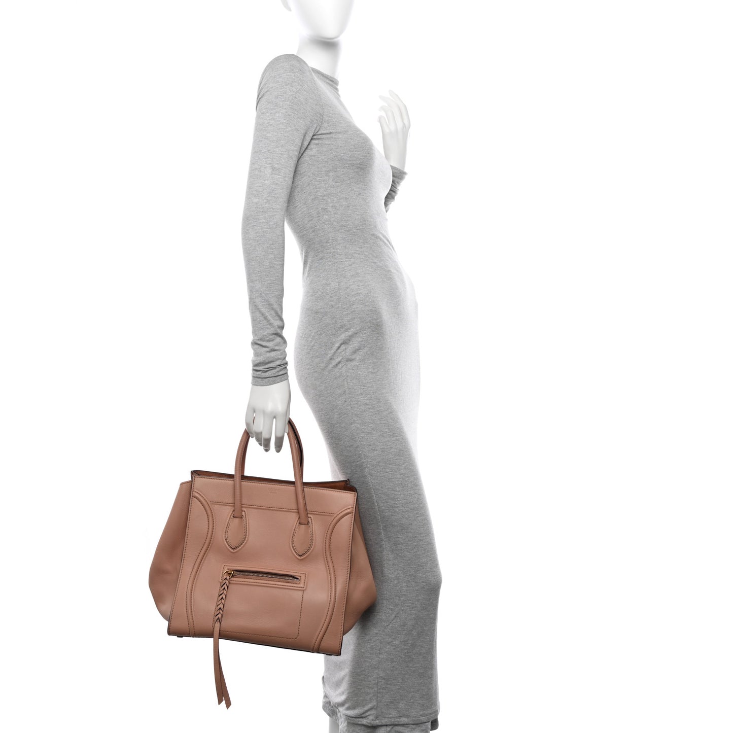 Supple Calfskin Medium Phantom Luggage Flesh