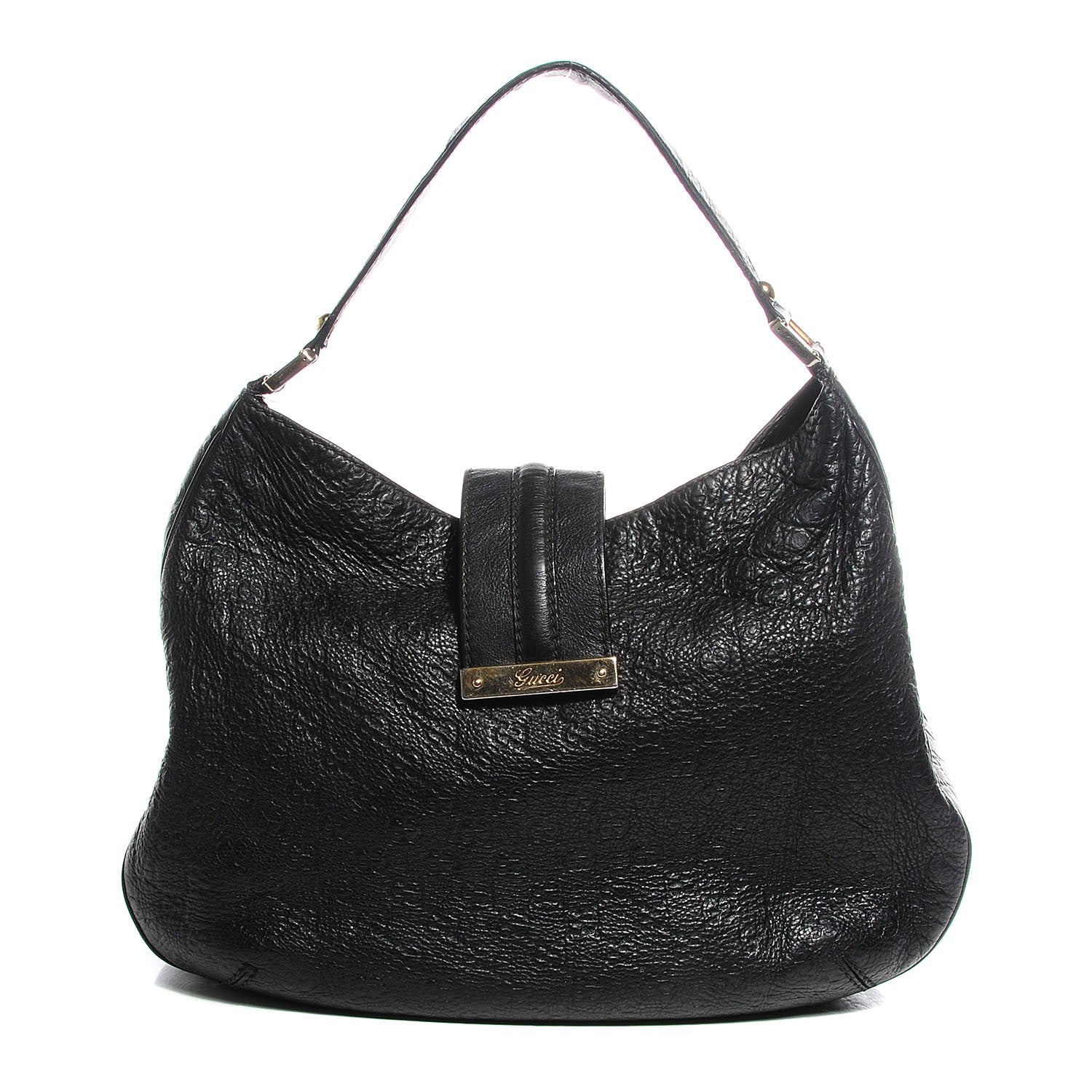 Gucci Guccissima New Ladies Web Large Hobo Black 1 of 7