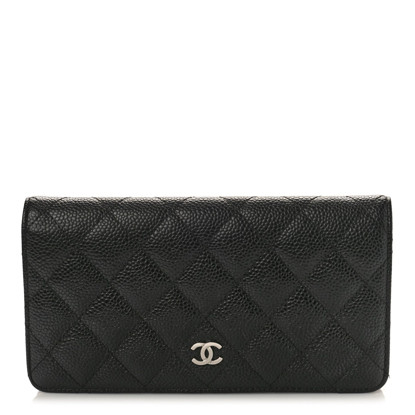 Caviar Quilted Yen Wallet Black