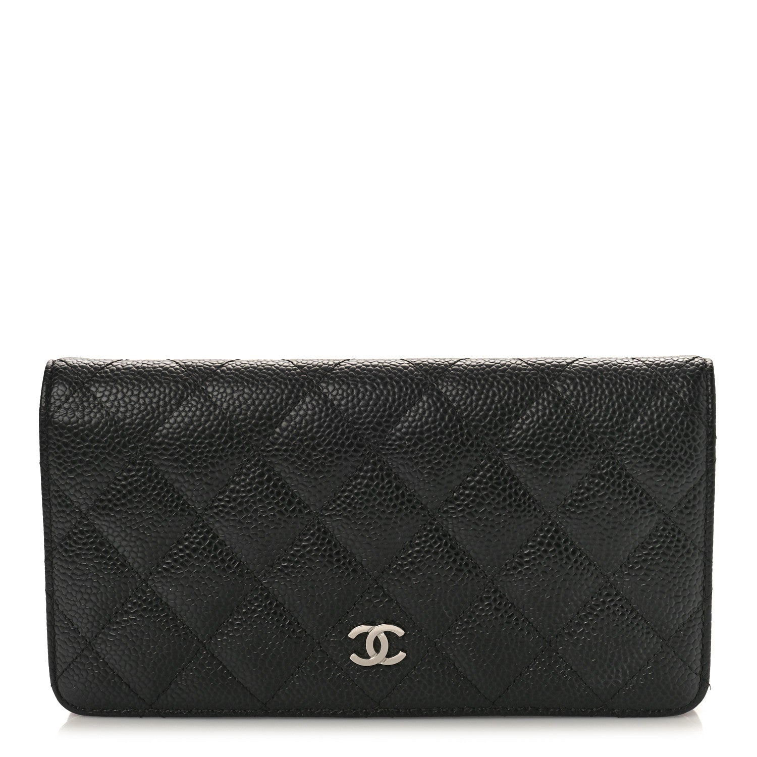 Chanel Caviar Quilted Yen Wallet Black 1 of 10