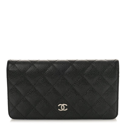 Chanel Caviar Quilted Yen Wallet Black 1 of 10