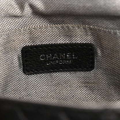 Chanel Grained Calfskin Quilted CC Uniform Flap Belt Bag Black 6 of 15