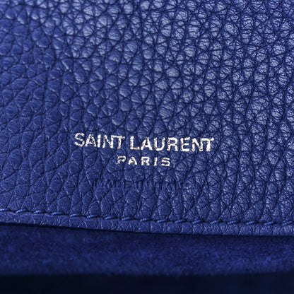Saint Laurent Grained Calfskin Nano Supple Sac De Jour Flash Blue 6 of 11