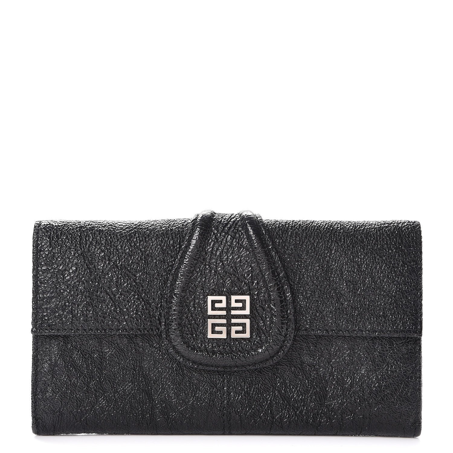 Givenchy Glazed Pebbled Calfskin Nightingale Wallet Black 1 of 8