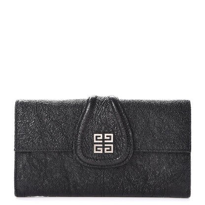 Givenchy Glazed Pebbled Calfskin Nightingale Wallet Black 1 of 8