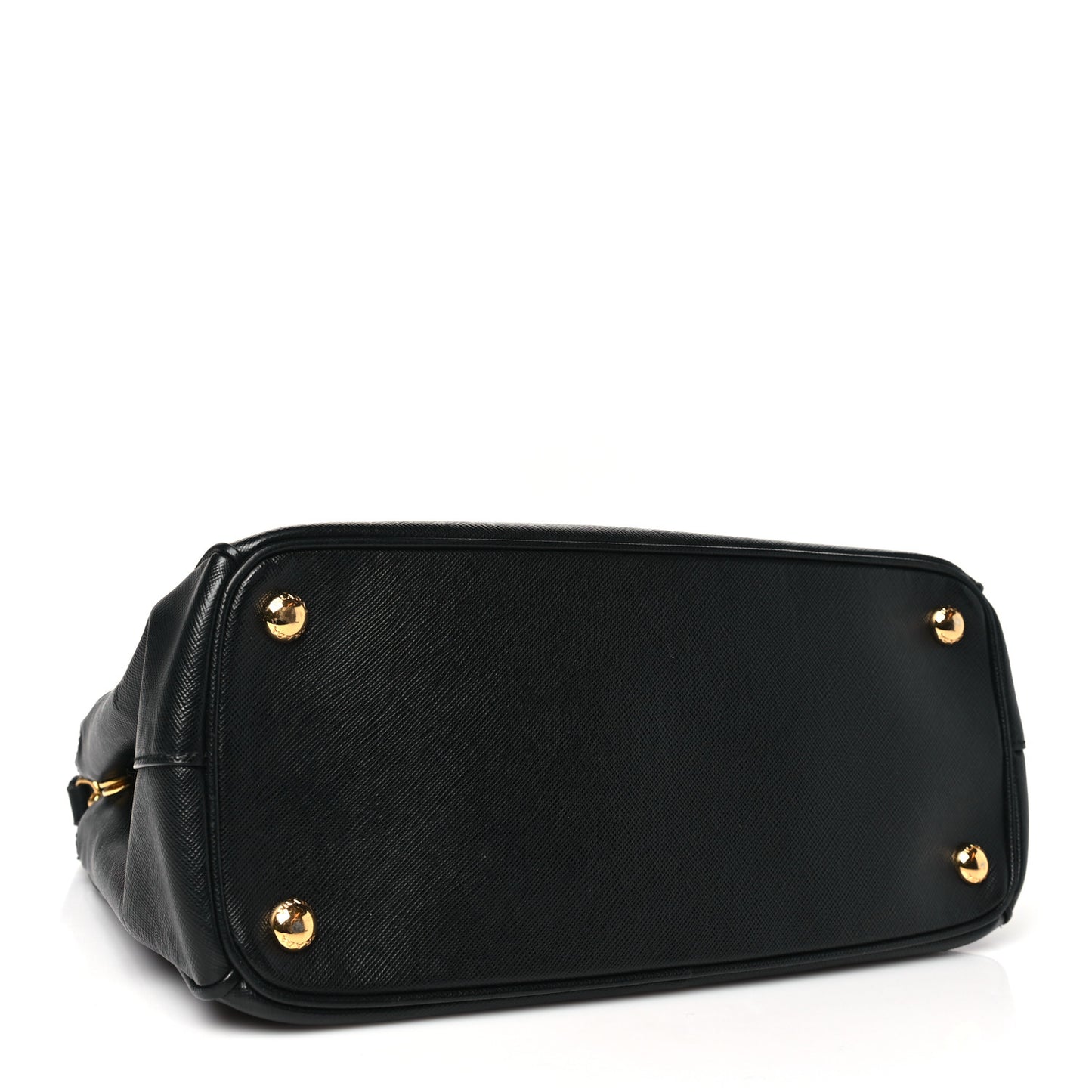 Saffiano Small Galleria Double Zip Tote Black